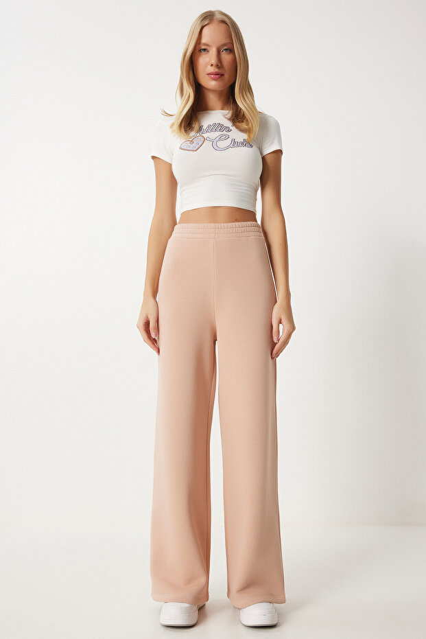 Női keksz széles szárú, magasított vastag melegítőnadrág OW00052 - 2