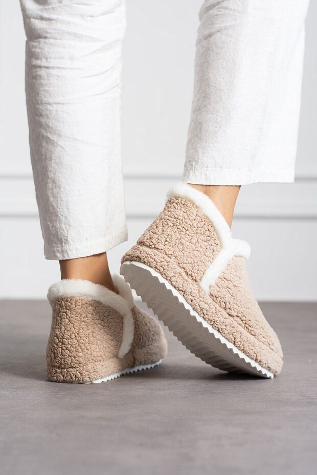 Brown Women's Slippers - Comfortable Winter Long Home Slippers, Gift Dowry Guest Sweat