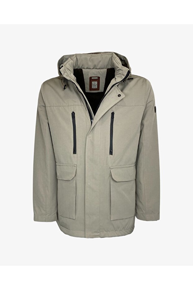 Erkek Taş Kapüşonlu Parka - 2