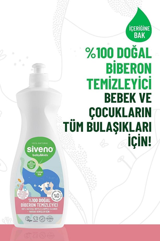 %100 Doğal Emzik Ve Biberon Temizleyicisi Bitkisel Elde Bulaşık Sabunu Nemlendirici Vegan 500 ml - 6
