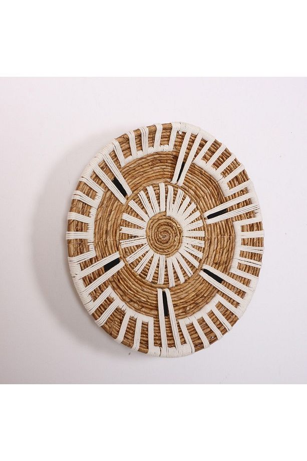 Aspendos 50x12 cm Çap- Doğal Abaka Duvar Tabağı - 5