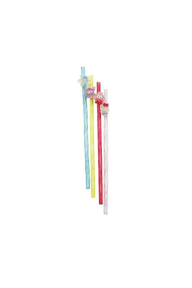 Figürlü Mika Yıkanabilir Parti Pipet 4 Lü(TEMİZLEME FIRÇASI HEDİYE) - 1