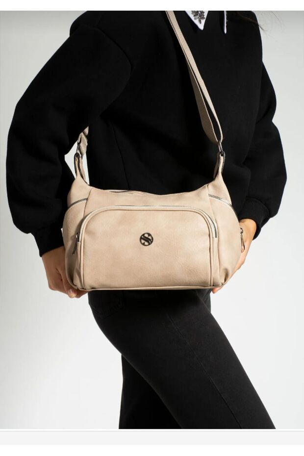Sanmorris Beige Bag - Eflanmoda, Multi-Compartment - 3