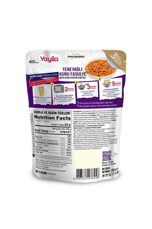 Yemek Hazır Tereyağlı Kuru Fasulye 250 gr - 2