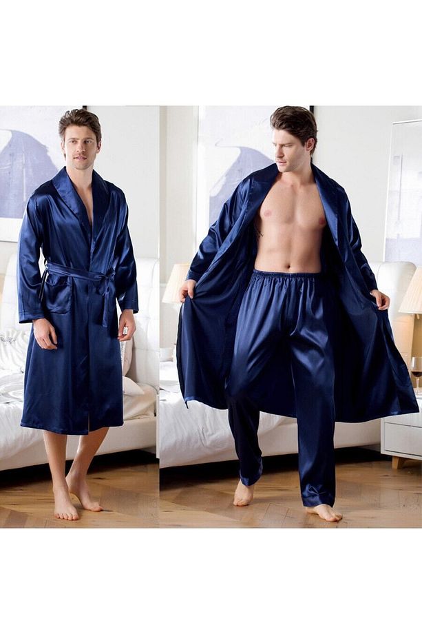Boby Silk - %100 Ipek Erkek Röpteşambır & Pijama Takımı - 1
