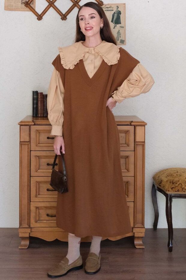 Sütlü Kahve Triko Jile - 5