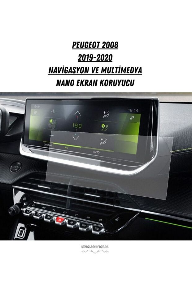 Peugeot 2008 10 Inch 2019 2020 Multimedia Compatible Nano Screen Protector