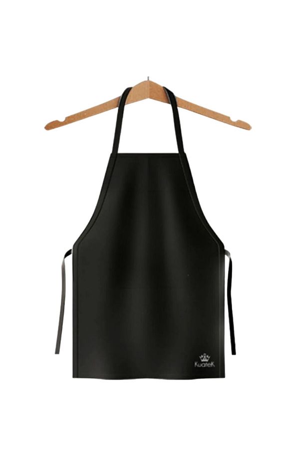 Mutfak Önlüğü Berber Önlüğü Baskısız Siyah Kaliteli Kumaş Apron Önlük Baskısız A1000 - 4