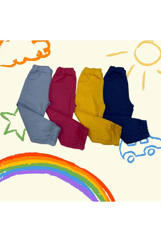 4-Piece Two-Threaded Hooded Baby and Children's Tracksuit Set
