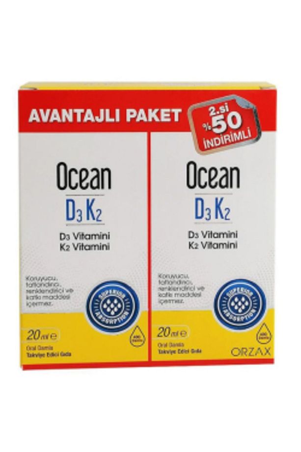 STD Orzax Ocean D3K2 Damla 20 ML 2 Adet ( TEKLİDİR ) - 1