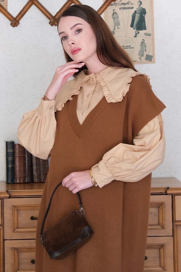 Sütlü Kahve Triko Jile - 6