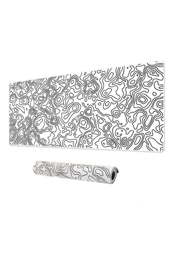 Pro White Map Lines 70x30 Cm Xl Gaming Oyuncu Mouse Pad Mousepad - 3