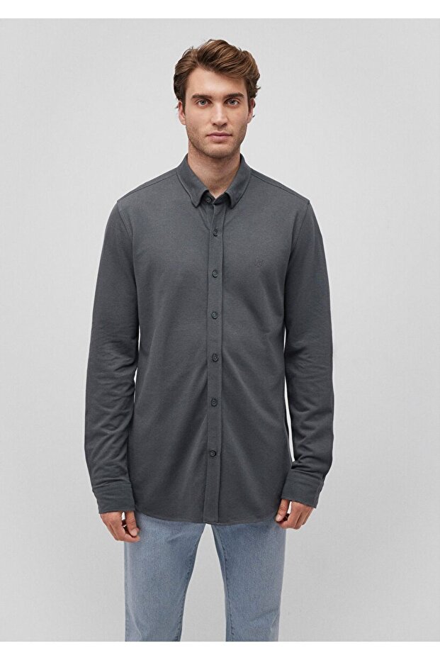 Erkek Örme Uzun Kol Gömlek - 3