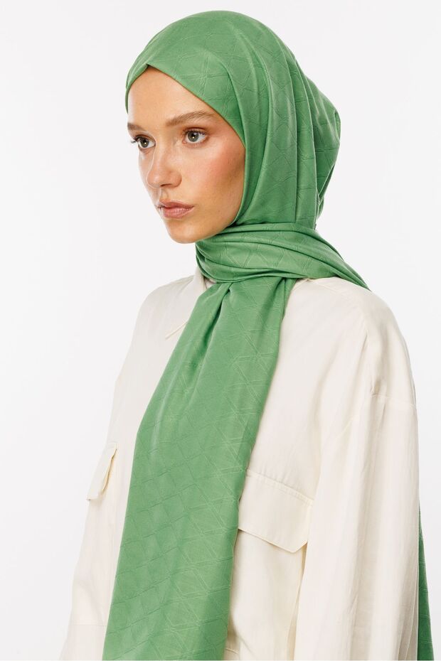 Su Yeşili Bambu Jakar Şal - 6