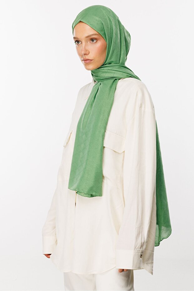 Su Yeşili Bambu Jakar Şal - 4