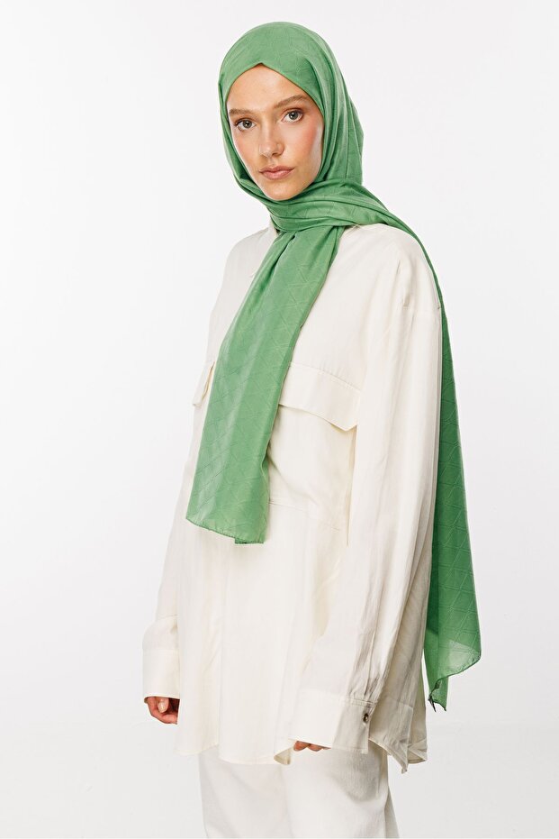 Su Yeşili Bambu Jakar Şal - 1