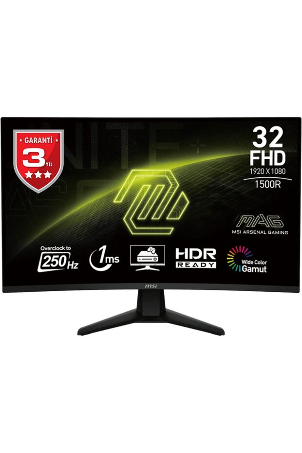 Mag 32c6x 31.5'' 1ms 250hz Va Curved Adaptive-sync Full Hd Gaming (OYUNCU) Monitör - 1