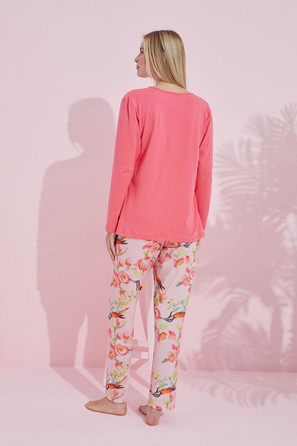 narçiçeği çokrenkli Pamuklu Örme Pijama Takım 24240168 - 3