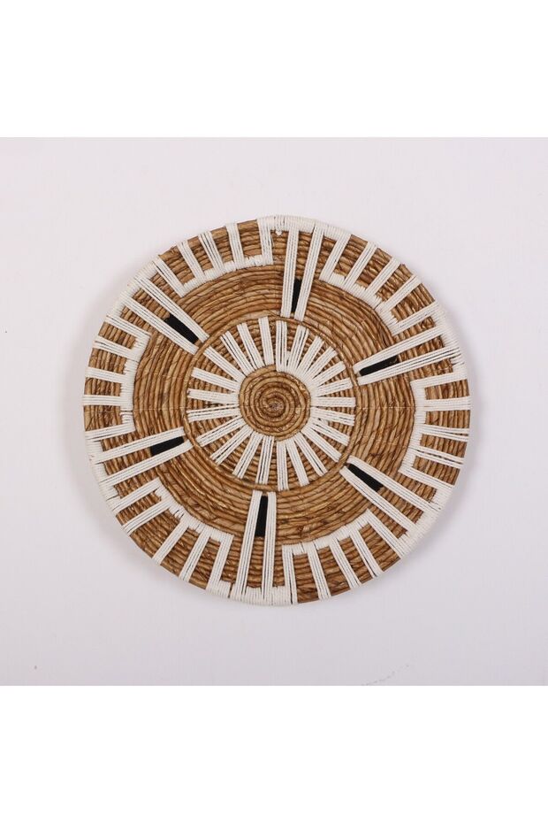 Aspendos 50x12 cm Çap- Doğal Abaka Duvar Tabağı - 1