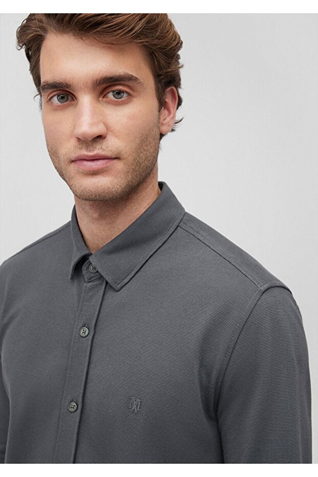 Erkek Örme Uzun Kol Gömlek - 5