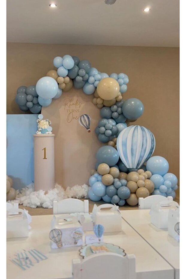 Retro Blue Sea Sand Balloon Chain Set of 100