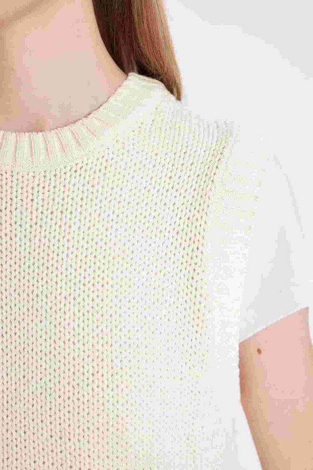 Coool Bisiklet Yaka Basic Düz Püsküllü Triko Süveter D5652ax24au - 8