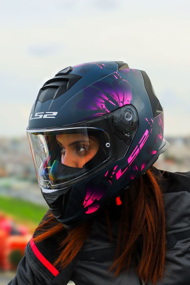 STORM 2 BURST MAT SİYAH-PEMBE KASK - 4