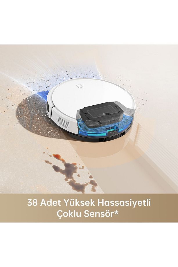Mova M1 Robot Süpürge Ve Paspas, 4,500pa Güçlü Emiş, Kompakt Gövde, Sabit Lazer Navigasyonu - 8