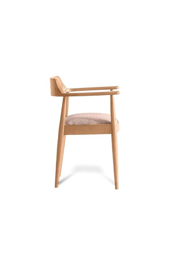 Lines Krem İskandinav Natural Ahşap Bohem Sandalye - 5