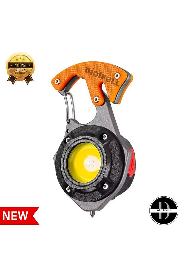 Çok Fonksiyonlu Mini Led Lamba Anahtarlık ve Çakmak USB Şarjlı Kamp İçin Taşınabilir Tam 7 Modlu - 1