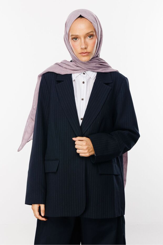 Lavanta Grisi Bambu Jakar Şal - 3