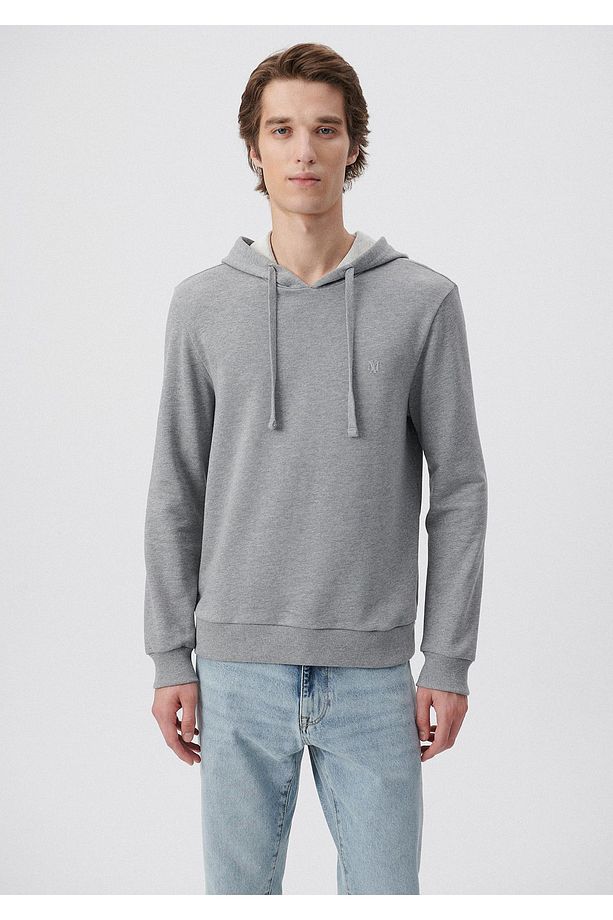 Kapüşonlu Gri Sweatshirt 065779-34686 - 2