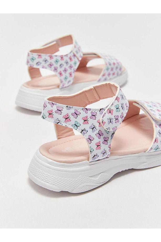 LCW STEPS Baskılı Cırt Cırtlı Kız Çocuk Sandalet - 5