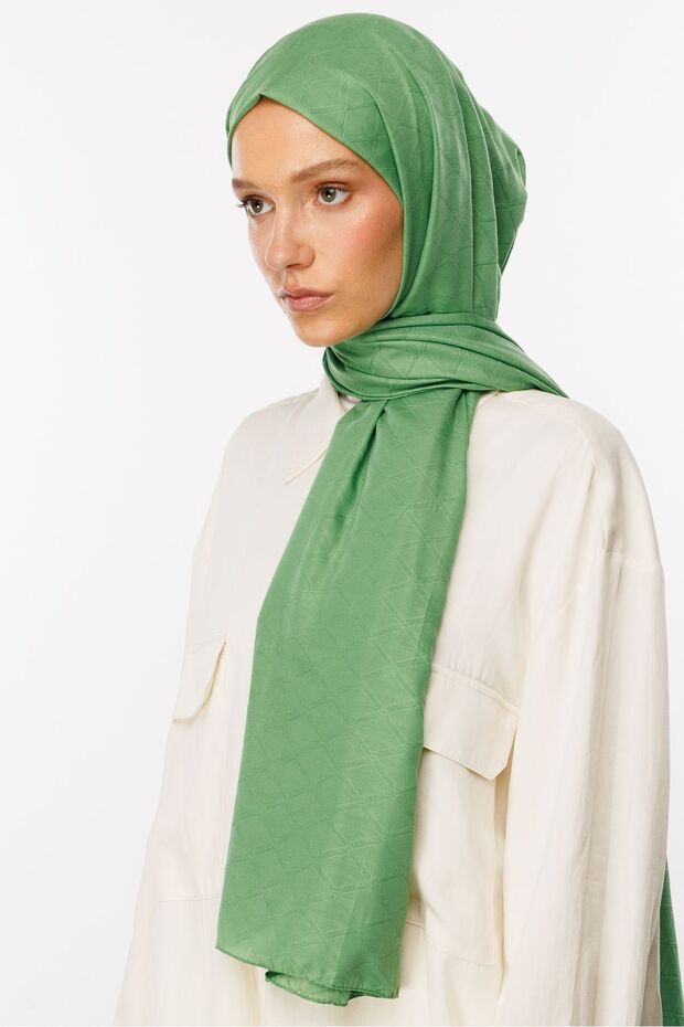 Su Yeşili Bambu Jakar Şal - 5