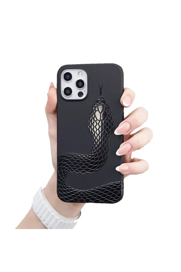 حافظة بتصميم على شكل ثعبان متوافقة مع هاتف iPhone 12 Pro Max، بطانة من الألياف الدقيقة مضادة للخدش ومقاومة للصدمات - 1