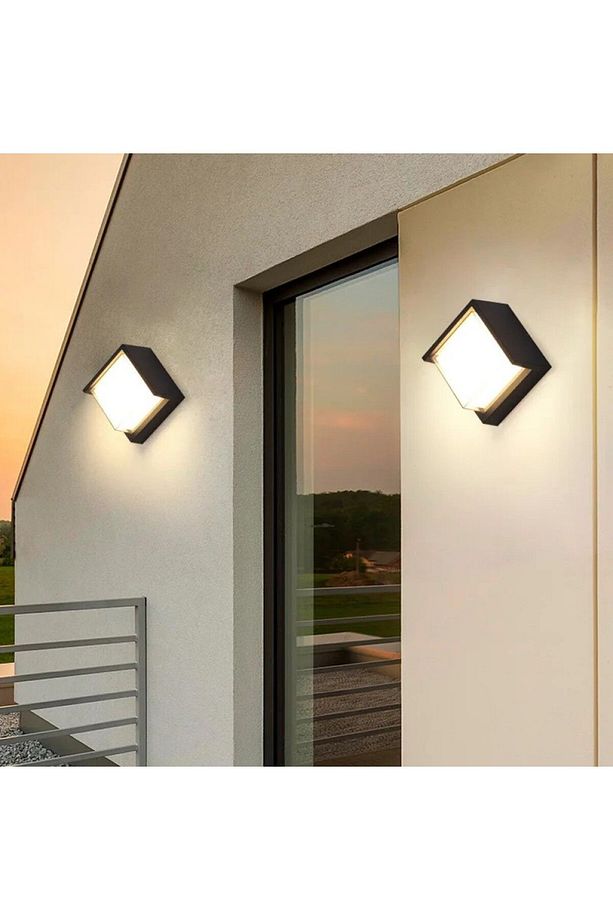 5 W Kare Led Duvar Aplik Suga-5 Sarı Işık (4200K) - Siyah - Ip54 - 076-020-0005 - 8