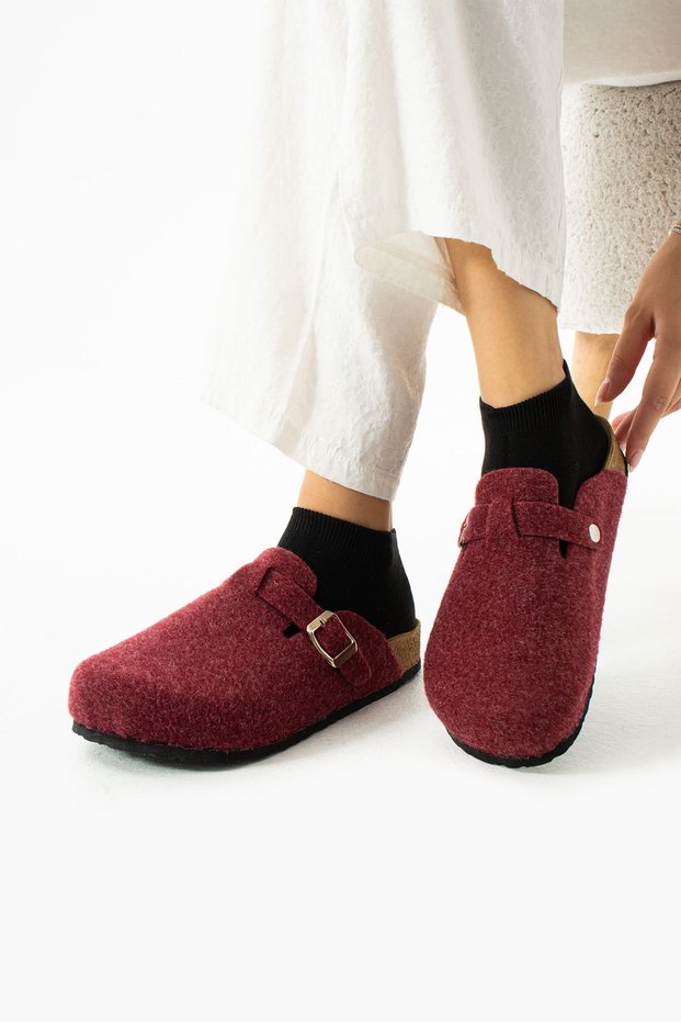 Eliza Silent Non-Slip Sole Felt Unisex Home and Guest Slippers