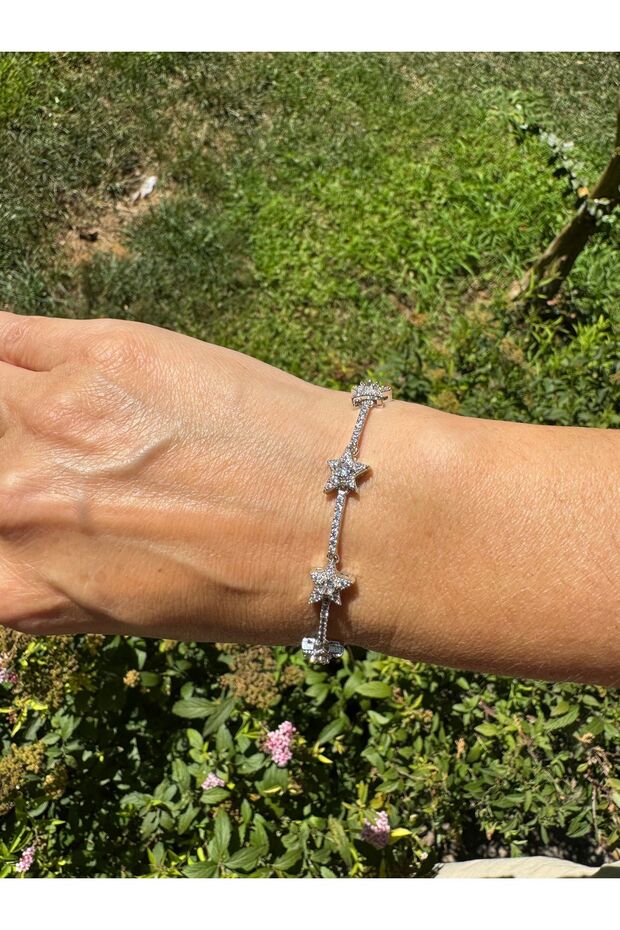 سوار من الحجر الفضي بنمط نجمة - 2