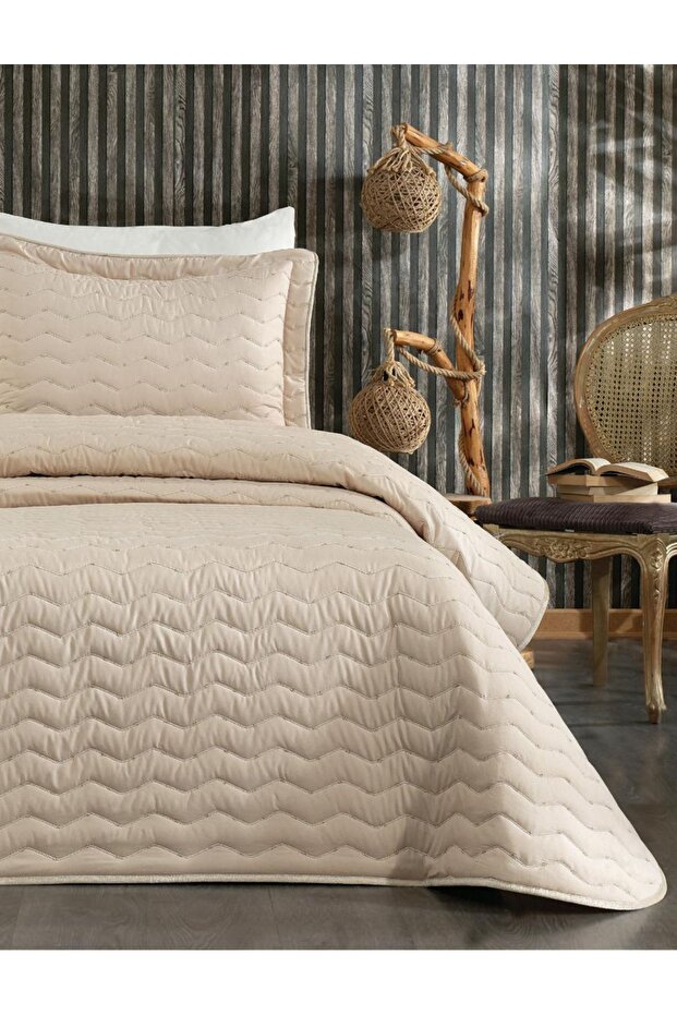 Maria Tek Kişilik Yatak Örtüsü Bej | 180 X 240 - 3