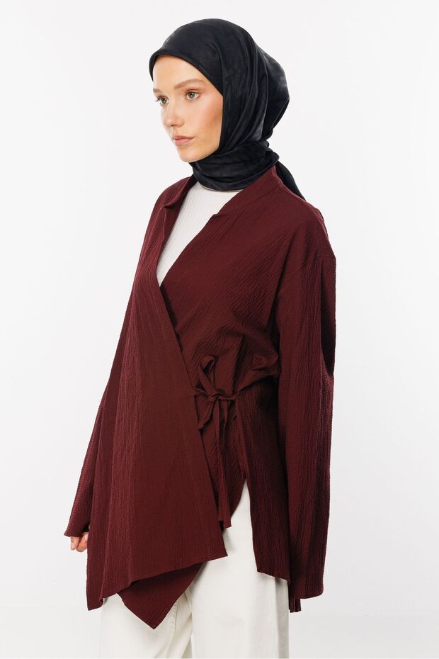 Model Nova Negru - Eșarfă Jacquard de lux - 3