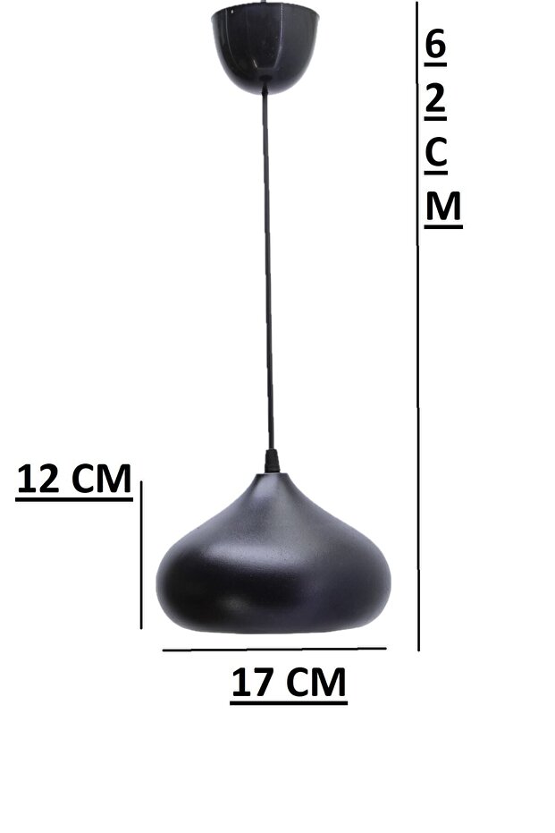 ELİPS SARKIT AVİZE METAL GÖVDE - 3
