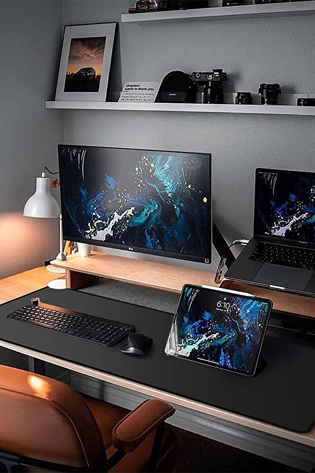 Mouse Pad 60X120 Black Stitched Home Office Keyboard Pad Rgb Mouse Computer Tablet Accessories Mause - 8