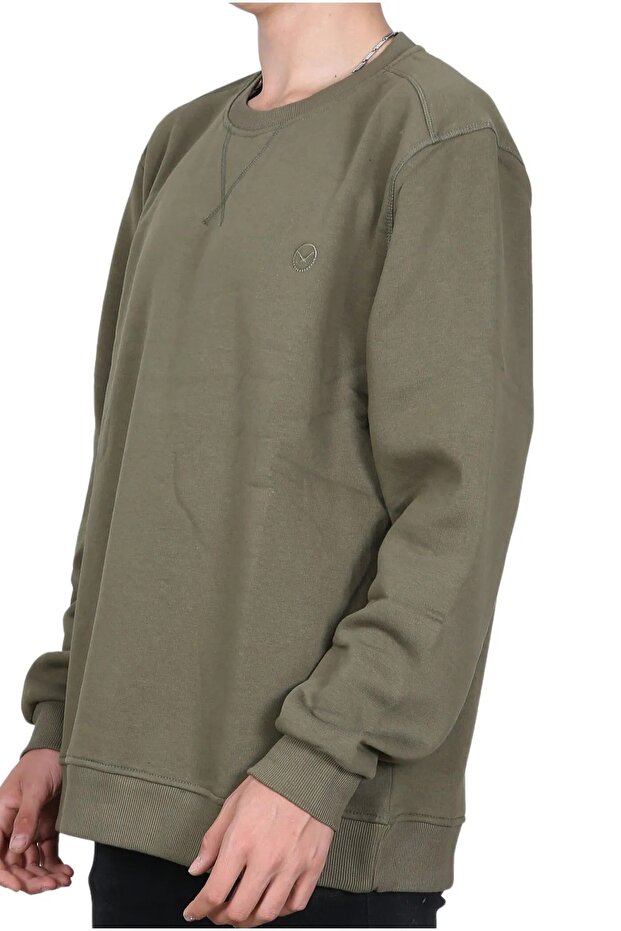 سويت شيرت أساسي 3 خيوط للرجال - CDR 5615 كاكي فاتح - 3