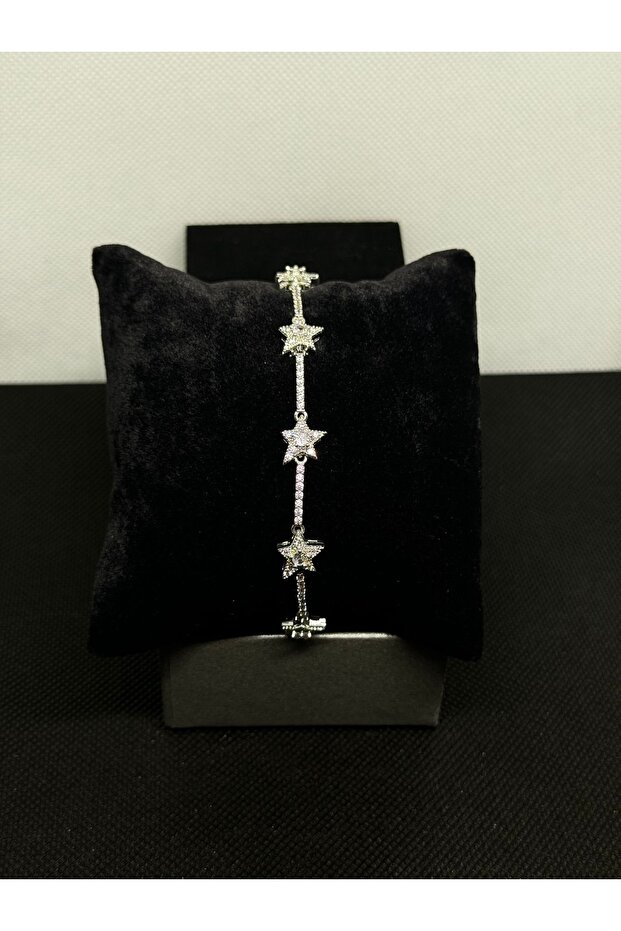 سوار من الحجر الفضي بنمط نجمة - 1