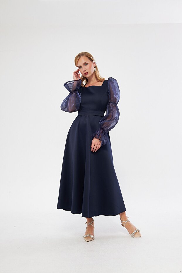 Lastik kol kloş abiye - 2