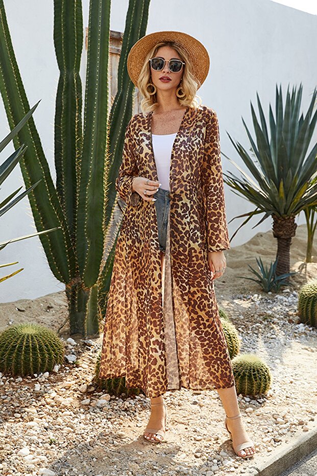 LEOPARD PATTERNED PAREO - 1