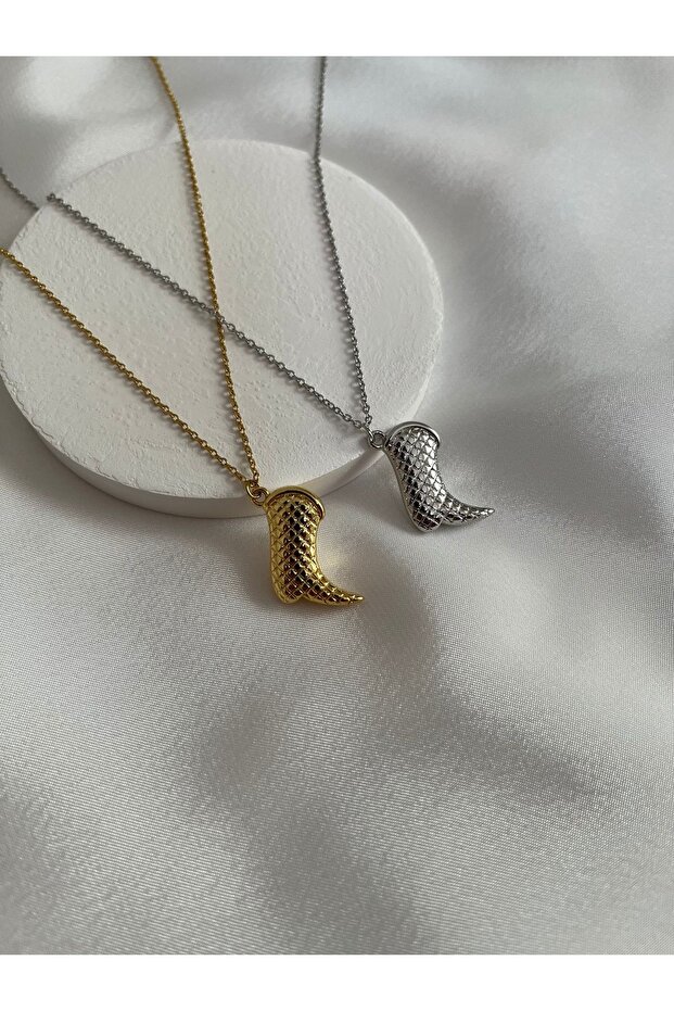 Vintage Steel Women's Cowboy Boots Necklace