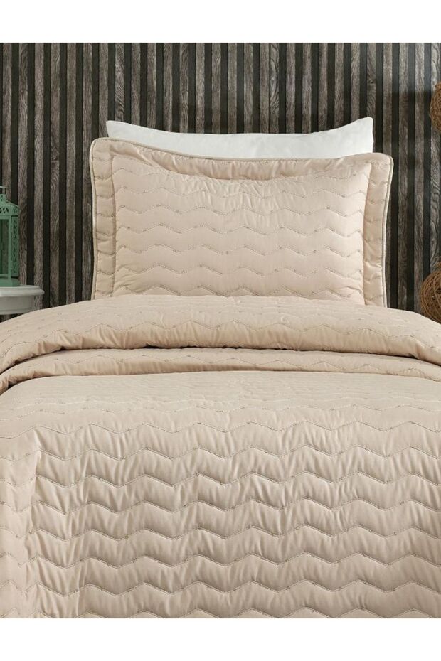 Maria Tek Kişilik Yatak Örtüsü Bej | 180 X 240 - 5
