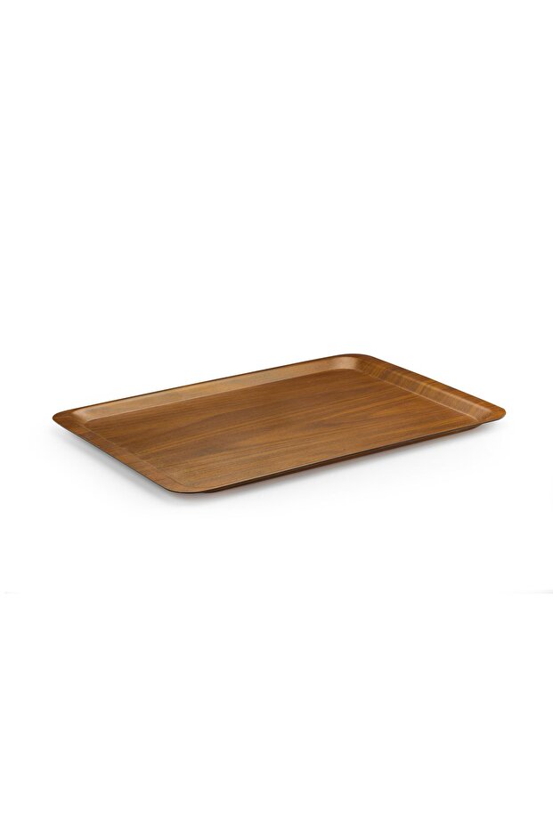 6 Pieces 32X44 cm Kraft Plain Tray - Walnut Tf3244Swm
