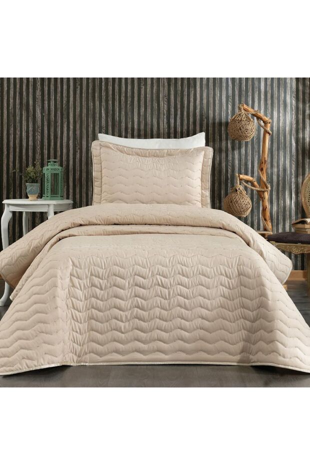 Maria Tek Kişilik Yatak Örtüsü Bej | 180 X 240 - 4